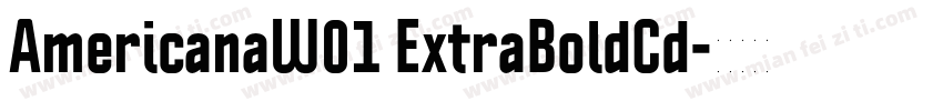 AmericanaW01 ExtraBoldCd字体转换